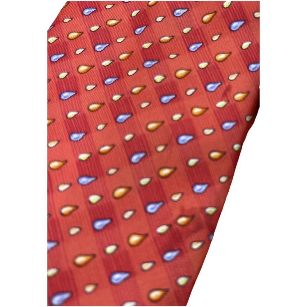 HERMES VINTAGE RAINDROPS RAINY DAYS TIE RAIN DROP WATER HIGH END FRANCE H62 - Picture 3 of 6